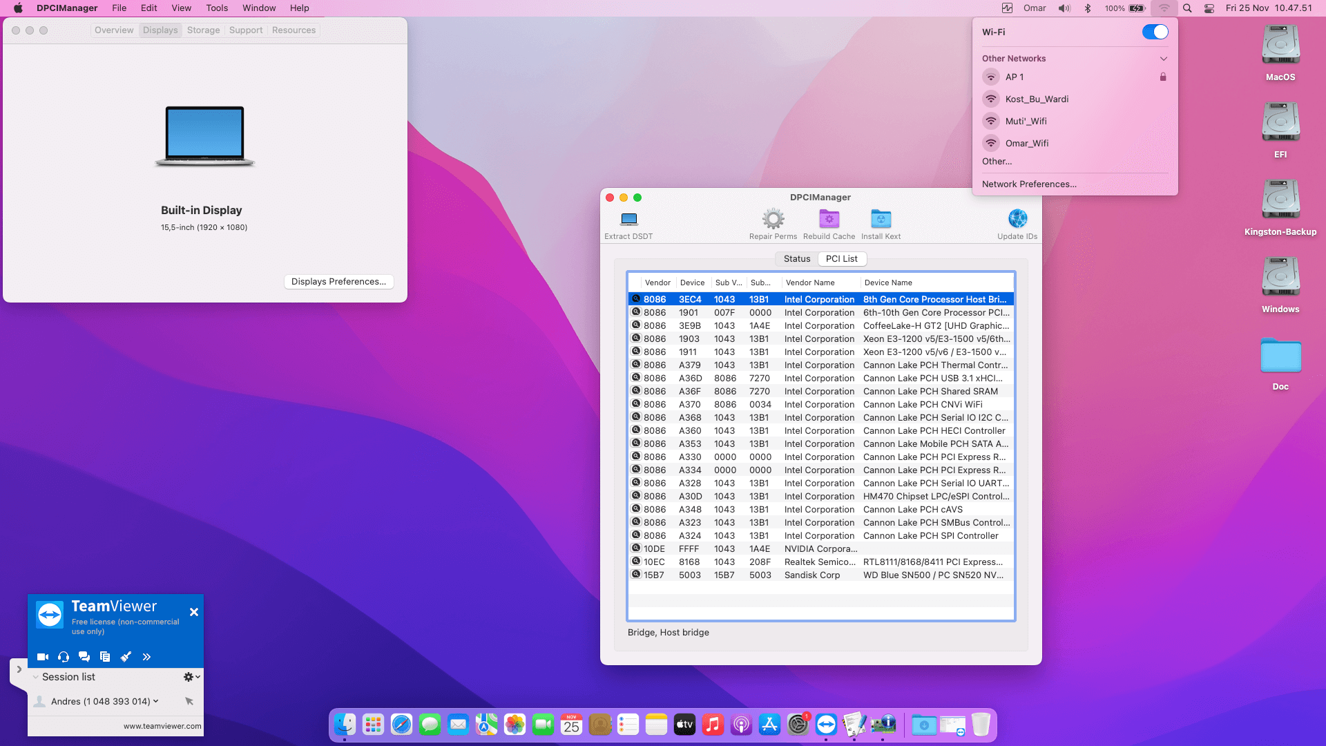 Asus TUF Gaming FX505GE I7T01T [CoffeeLake   Intel UHD 630 + I2C]   OpenCore 2
